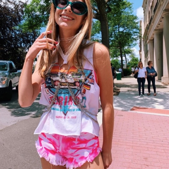 Carmar Morgan Pink Tie Dye Slim Fit Cheeky Shorts - Picture 4 of 14